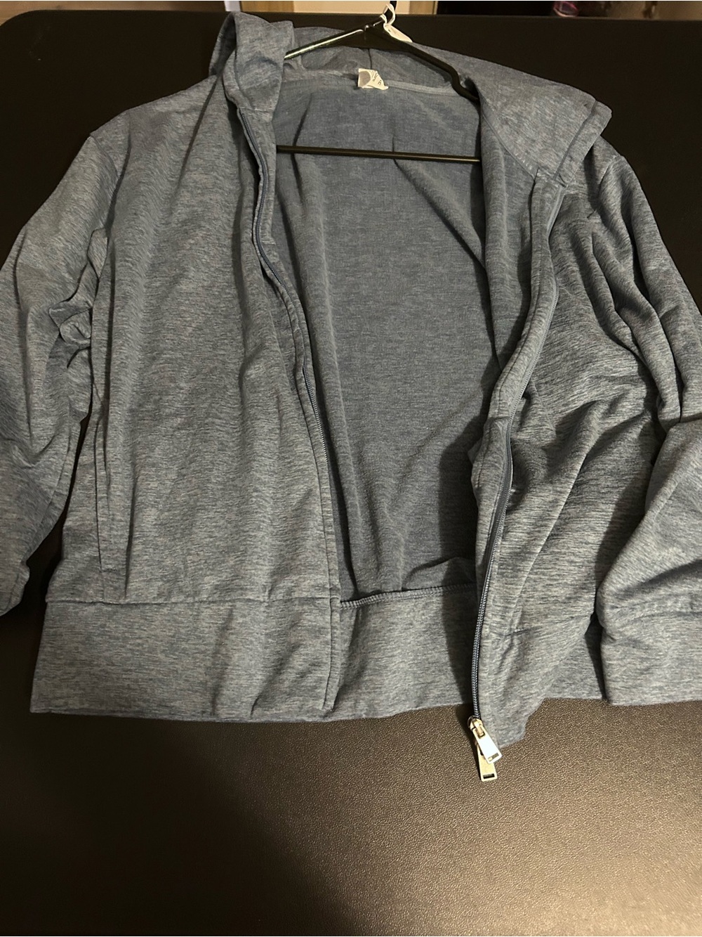 Women’s Heather Blue Zip-Up Hoodie Jacket - Unbranded
